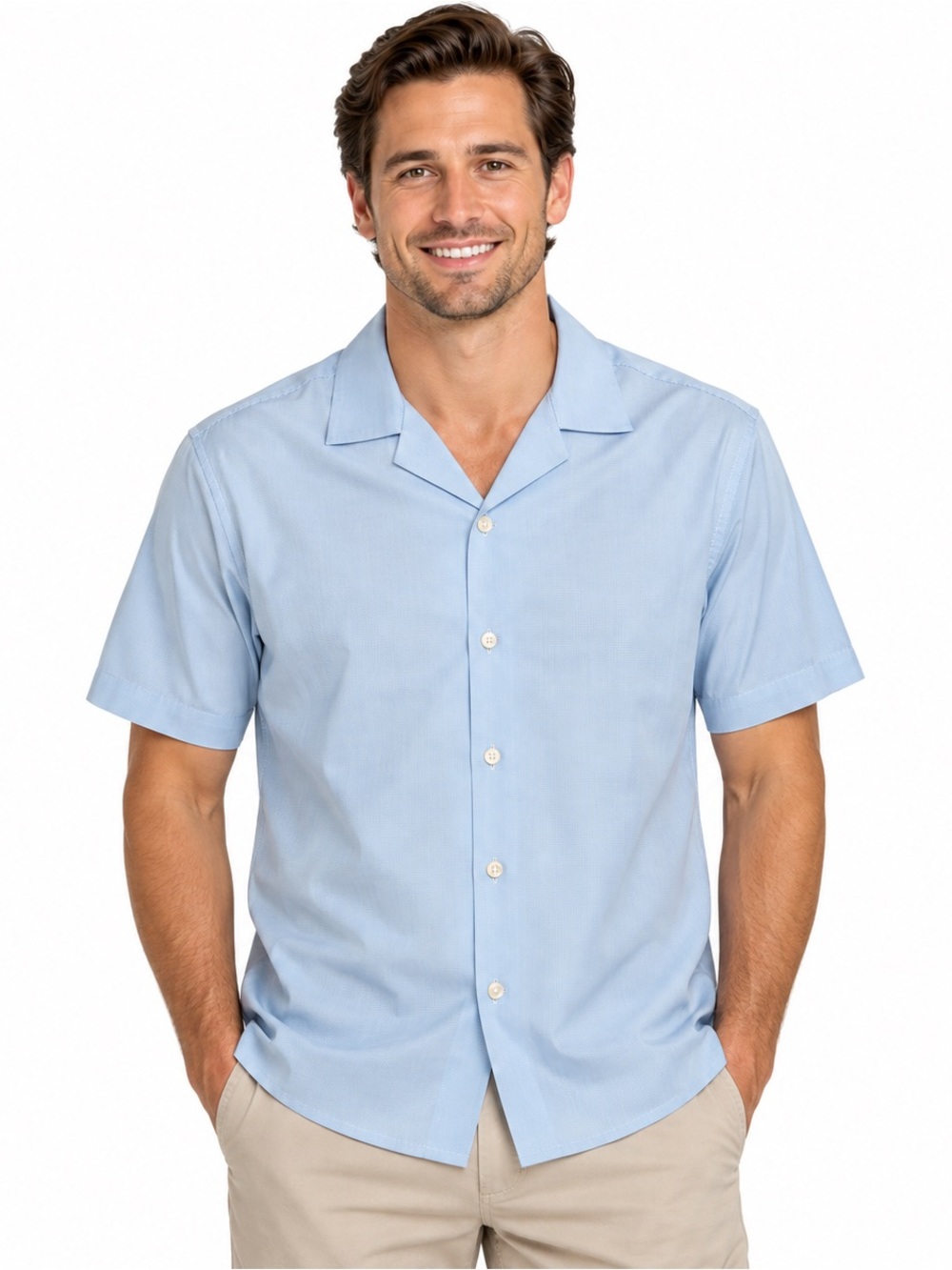 Julian & Mark Men’s Stretch Short Sleeve Shirt Light Blue Size M NWOT